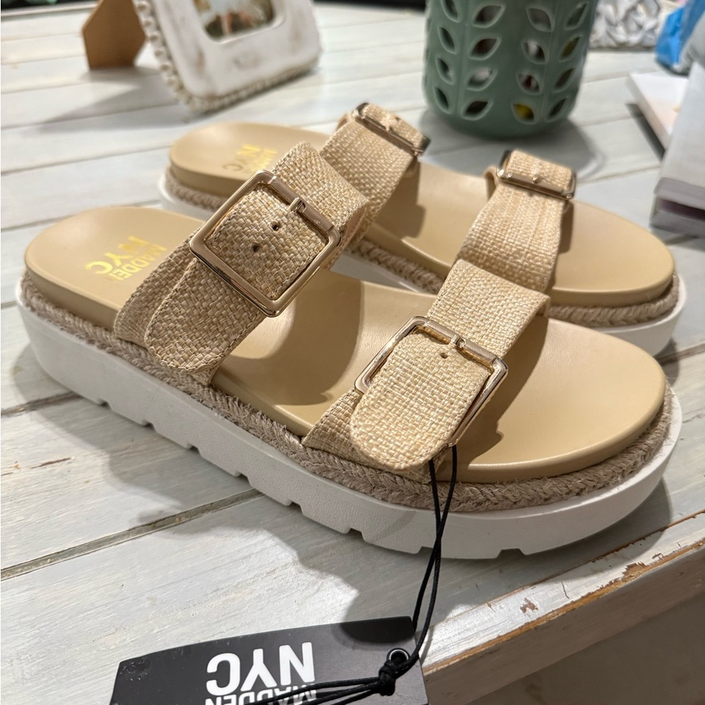 Dolce Vita Beige Platform Sandals